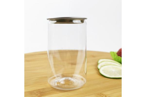 210ML Clear Reusable Plastic Empty Container Aluminum Easy Pull Cover