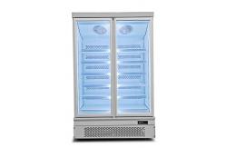 China Vertical Frozen Food Display Freezer Commercial Refrigeration Equipment supplier