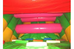 China Inflatable Beach Bouncy Castle Assault Course , Big Party Funny Obstacle Course Jumpers supplier