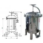 Efficient Stainless Steel Bag Filter Housing Wire Size 2x3mm and Micron Rating 25-350 for sale