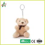 EN71 Handcrafted Embroidery Mini Stuffed Bear Keychain for sale