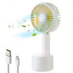 Oscillating Base Mini Portable Handheld Fan 2000mAh 4W Rechargeable Desk Fan for sale