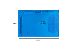 China Non Toxic Blue ESD Rubber Mat Silicone Rubber Phone Mat with magnetic section supplier