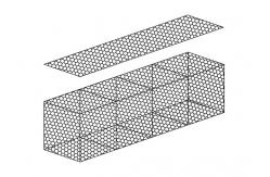China 100*120mm Double Twisted Hexagonal Wire Mesh 2x1x0.5M Gabion Box Retaining Wall supplier