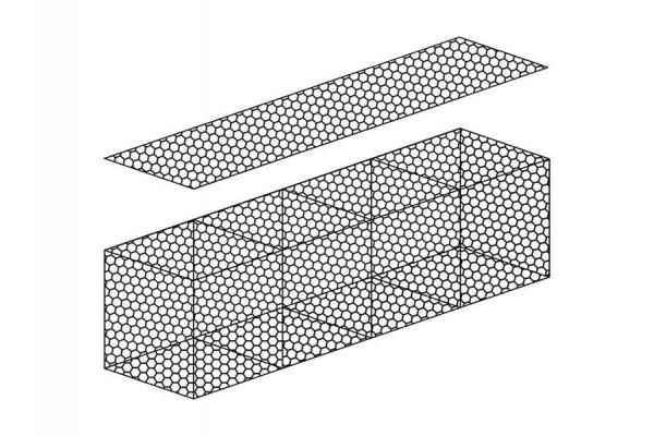 100*120mm Double Twisted Hexagonal Wire Mesh 2x1x0.5M Gabion Box Retaining Wall