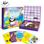 Preschool Alphabet Shape Number Early Learning Flash Cards Wipe Clean Pen Control