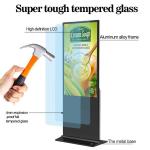 65 Inch Floor Standing Digital Signage Vertical Lcd Signage Advertisement 450cd/M2 for sale