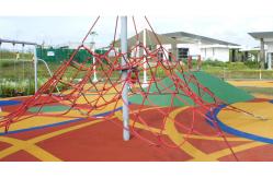 China Triangle Large Playground Climbing Net Polyester Combination Rope SGS Certificated supplier