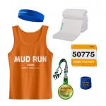 Mud Run Marathon Running Supply Bag T-shirt Head Band Towel Finisher Medals