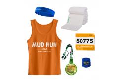 China Mud Run Marathon Running Supply Bag T-shirt Head Band Towel Finisher Medals supplier