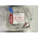 12 Pin Patient Monitor Accessories , 1m 5 Lead Ecg Cable