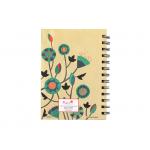 Kraft hard cover square Double Spiral Bound Notebook printing service for sale