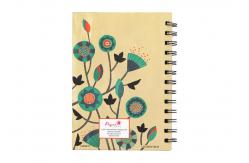 China Kraft hard cover square Double Spiral Bound Notebook printing service supplier