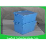 Standard Plastic Attached Lid Containers Foldable Large Distribution For Industry