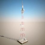 OEM Communication Tower 4 Leg Galvanized Tubular Steel Lattice Lightning Mast for sale