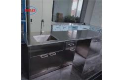 China Integral Structure Stainless Steel Lab Bench with 300kg Load Capacity Silver supplier