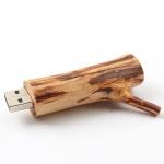 Tree Root Shapes Wooden USB Flash Drive 256GB Embossing Logo for sale
