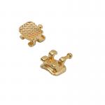 Gold Plated Orthodontic Bracket Roth/MBT/Edgewise 0.022/0.018 Slot With/Without Hook Laser Mark/No Laser Mark for sale