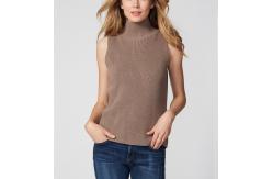 China Cutaway Sleeveless Knit Pullover Sweater Merino Wool Material Thin For Female supplier