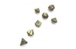 China Hand Carved Black Collection Metal D4 Dice Set Polyhedral  Durable supplier