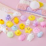 50PCS TPR Mini Animal Squishy Stress Toys Mochi's Fidget Toys For Stress Relief for sale