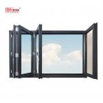 Aluminium Folding Double Glazed Bifold Windows Hurricane Proof Custom for sale
