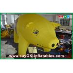 Yellow Inflatable Outdoor Pig Cartoon Characters For Advertising for sale