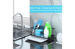 China Sink Caddy Organizer Stainless Steel with Removable Drain Pan for Sponge supplier