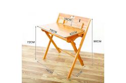 China ODM Foldable Natural Bamboo Study Table Desk With Storage Box supplier