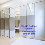 Folding Movable Conference Room Partition Walls Single Or Double Roller On Panel for sale