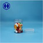 Round Transparent Plastic PET Sweet Candies Cookies Nuts Pepper Food Grade Jar for sale