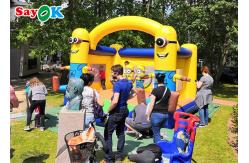 China Yellow  Indoor Toddler Inflatable Bounce / Inflatable Jumping Bouncer House supplier