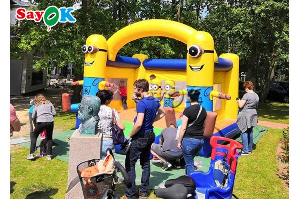 Yellow Indoor Toddler Inflatable Bounce / Inflatable Jumping Bouncer House