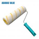 Polyacrylic Decorative Paint Roller , Smooth Paint Roller White With Yellow Stripe for sale