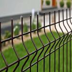 Height 1.03m-2.43m Outdoor 3d Curved Wire Mesh Fence Metal Garden Fence for sale