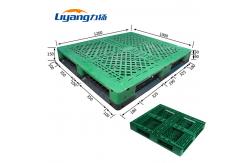 China Green PP Euro Pallet 1000x1200 Rackable Plastic Pallets Single Side supplier