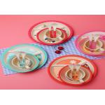 Biodegradable Decal Melamine Bamboo Fiber Baby Tableware Set