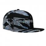 Custom Chinese Style Flat Brim Snapback Hats / 6 Panel Camo Embroidered Snapback Hats