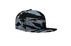 China Custom Chinese Style Flat Brim Snapback Hats / 6 Panel Camo Embroidered Snapback Hats supplier