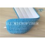 Blue Color Microfiber Stripe Twisted Pile Fabric Mop Heads Mop Replacement Pads for sale