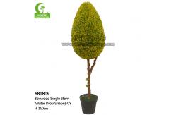 China Water Drop Shape 5ft Artificial Topiary Tree , Faux Topiary Balls In Pots supplier