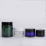 5g 10g 15g 20g 30g 50g 100g Black Clear Amber Purple Glass Cream Jar With Plastic Cap for sale