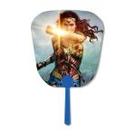 Durable Custom Lenticular Printing , Round Shape 3D Advertising Handle Fan for sale