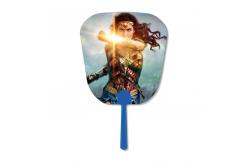 China Durable Custom Lenticular Printing , Round Shape 3D Advertising Handle Fan supplier