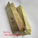 Matte Surface Stand Up Zipper Pouch Side Gusset Bag Coffee Beans Packaging With Valve for sale