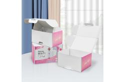 China Pink Recyclable Flat Pack Packaging Boxes For Electric Cleansing Tool Kit supplier