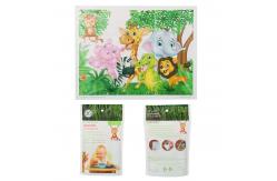 China Zoo Animals Disposable Stick On Placemats Sticky Table Topper For Baby supplier