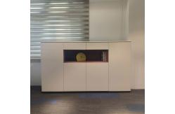 China White Wooden File Cabinets Locking 2 4 6 Drawer CEO Office Lockers supplier