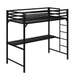 Heavy Duty Twin Double Decker Black Metal Bunk Bed Frame for sale