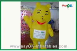 China Customized Inflatable Cartoon Characters Yellow Inflatable Bear For Water Park supplier